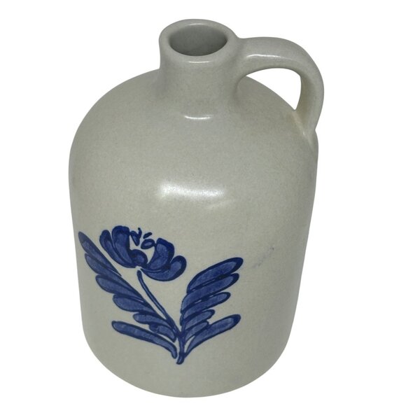 VTG Pfaltzgraff Yorktowne Stoneware Jug Pitcher #563Y Blue Flower 4.5"x6" Cream - Picture 2 of 9